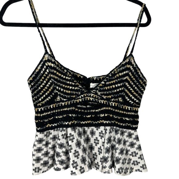 By Anthropologie Freida Layered Sweater Tank Top Cut Out Knit Size Small - Picture 9 of 9